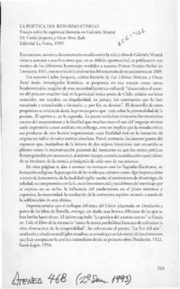 La poética del retorno eterno  [artículo] Berta López Morales.