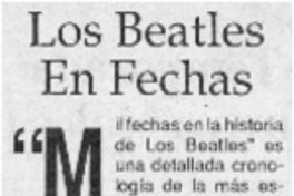 Los Beatles en fechas