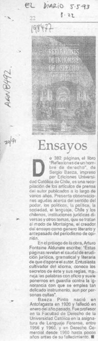 Ensayos  [artículo].
