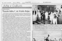 "Fuente itálica", de Waldo Rojas  [artículo] Marcelo Pellegrini.