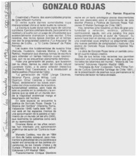 Gonzalo Rojas  [artículo] Ramón Riquelme.