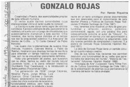 Gonzalo Rojas  [artículo] Ramón Riquelme.