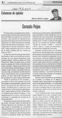 Gonzalo Rojas  [artículo] Marino Muñoz Lagos.