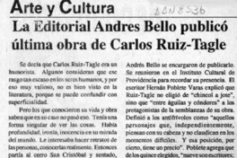 La Editorial Andrés Bello publicó última obra de Carlos Ruiz Tagle  [artículo].