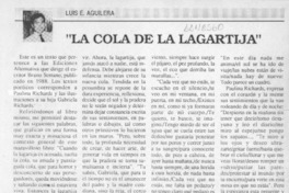 "La cola de la lagartija"  [artículo] Luis E. Aguilera.