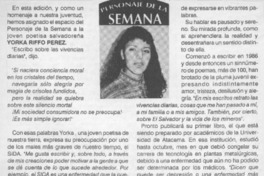 Personaje de la semana  [artículo].