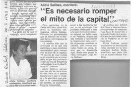 "Es necesario romper el mito de la capital"  [artículo].