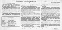 Fichero bibliográfico  [artículo] Carlos René Ibacache.