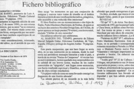 Fichero bibliográfico  [artículo] Carlos René Ibacache.