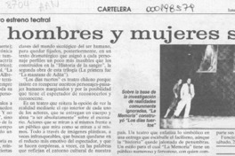 Juntos, hombres y mujeres solos  [artículo] Leopoldo Pulgar.