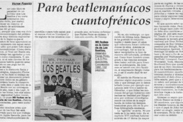 Para beatlemaníacos cuantofrénicos