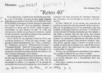 "Retro 40"  [artículo] Abelardo Troy.