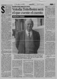 Volodia Teitelboim será el que cuente el cuento  [artículo] Jacqueline Tichauer.