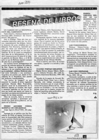 Reseña de libros  [artículo] F. Q.