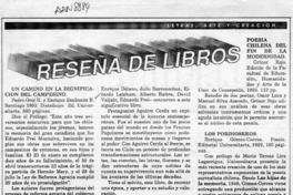 Reseña de libros  [artículo] F. Q.