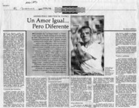 Un amor igual -- pero diferente  [artículo] Ana Campos G.