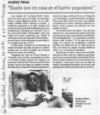 "Sueño con mi casa en el barrio yugoslavo"  [artículo].