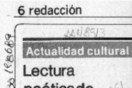 Lectura poética de Carlos Trujillo  [artículo].