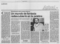 Un mundo de fantasía redescubierto en la palabra