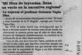 "Mi libro de leyendas, llena un vacío en la narrativa regional"  [artículo].