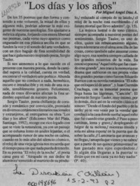 "Los días y los años"  [artículo] Miguel Angel Díaz A.