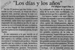 "Los días y los años"  [artículo] Miguel Angel Díaz A.