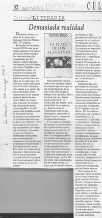 Demasiada realidad  [artículo].