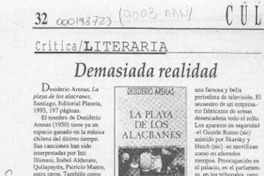 Demasiada realidad  [artículo].