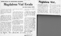 Magdalena Vial Escala  [artículo] José Flores Leiva.