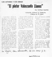 "El pintor Valenzuela Llanos"  [artículo] Matías Rafide.