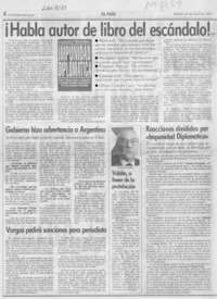 Habla autor de libro del escándalo!
