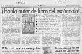 Habla autor de libro del escándalo!