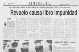 Revuelo causa libro Impunidad diplomática  [artículo].