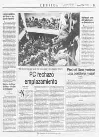 PC rechazó emplazamiento  [artículo] Lautaro Muñoz.