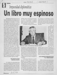 Un libro muy espinoso  [artículo] F. V. [y] M. C.