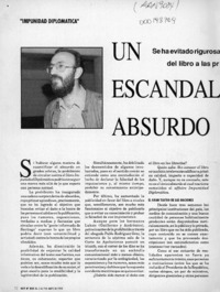 Un escándalo absurdo  [artículo] M. G.