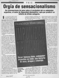 Orgía de sensacionalismo  [artículo].