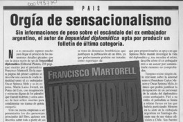 Orgía de sensacionalismo  [artículo].