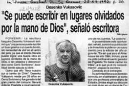 "Se puede escribir en lugares olvidados por la mano de Dios", señaló escritora  [artículo].