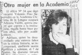 Otra mujer en la Academia  [artículo].