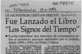 Fue lanzado el libro "Los signos del tiempo"  [artículo].