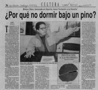 Por qué no dormir bajo un pino?  [artículo] A. M. R.