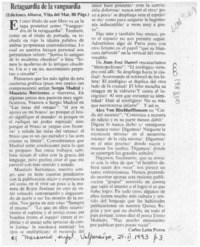 Retaguardia de la vanguardia  [artículo] Carlos León Pezoa.