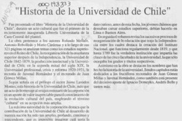 "Historia de la Universidad de Chile"  [artículo].