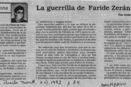 La guerrila de Faride Zerán  [artículo] Antonieta Rodríguez París.