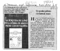 Un Sacerdote polémico y la guerra de Arauco  [artículo].