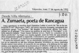 A. Zumaeta, poeta de Rancagua  [artículo] Pedro Mardones Barrientos.
