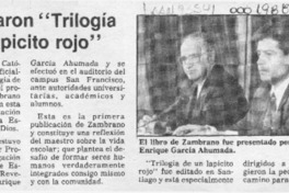Presentaron "Trilogía de un lapicito rojo"  [artículo].