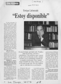 "Estoy disponible"  [artículo] Melanie Jösch.