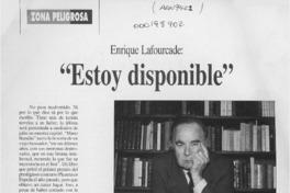 "Estoy disponible"  [artículo] Melanie Jösch.